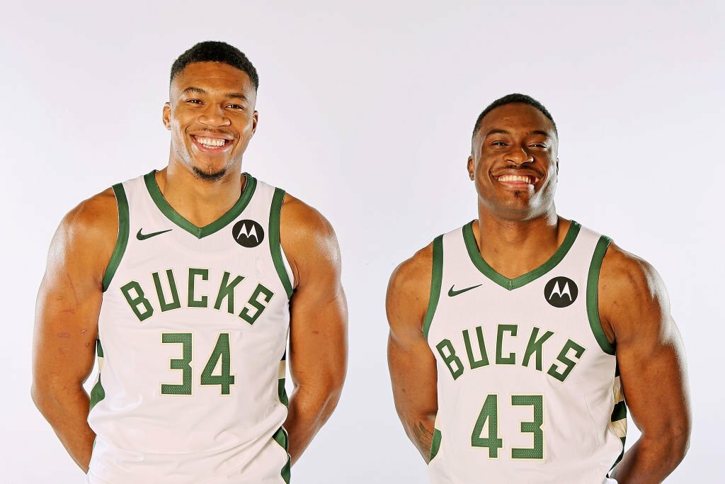 Giannis Antetokounmpo and his brother Thanasis Antetokounmpo