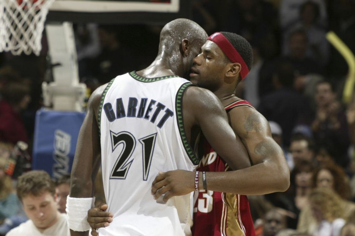 LeBron James and Kevin Garnett