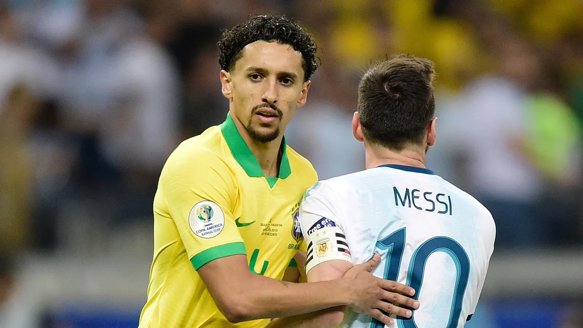 Marquinhos and Messi