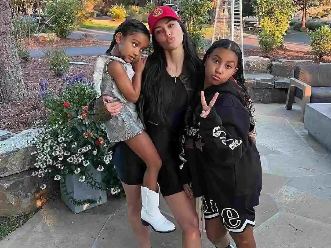 Kim Kardashian and her children