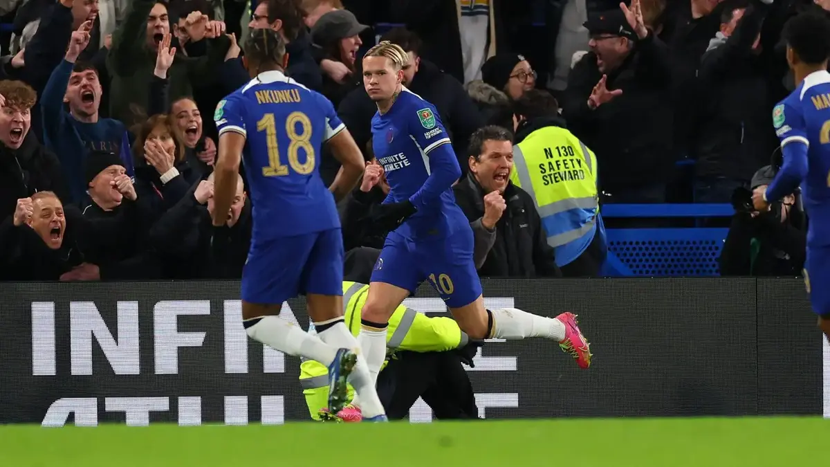 Mykhailo Mudryk celebrating the last-min Equaliser
