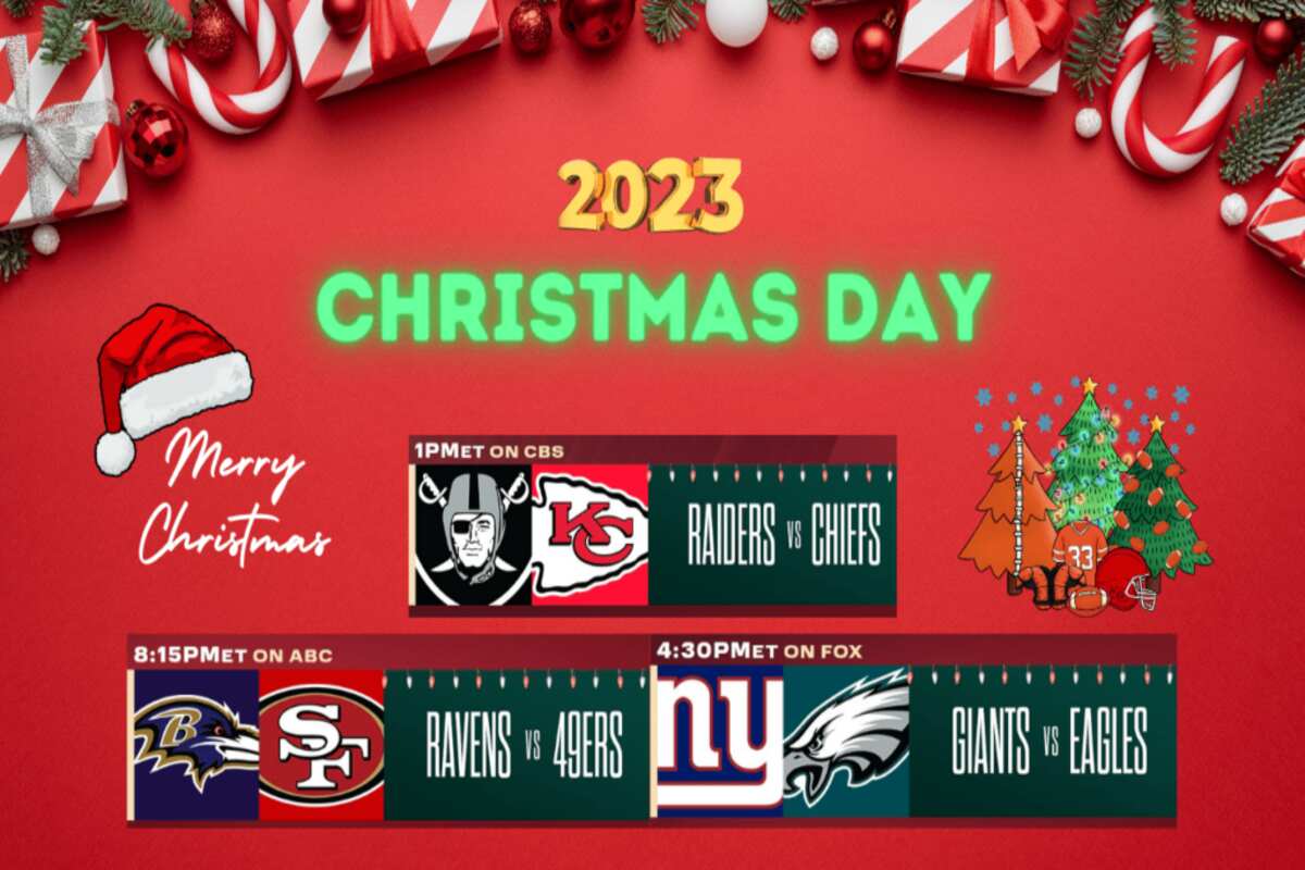 2023 NFL Christmas Games What teams are playing & How to watch during