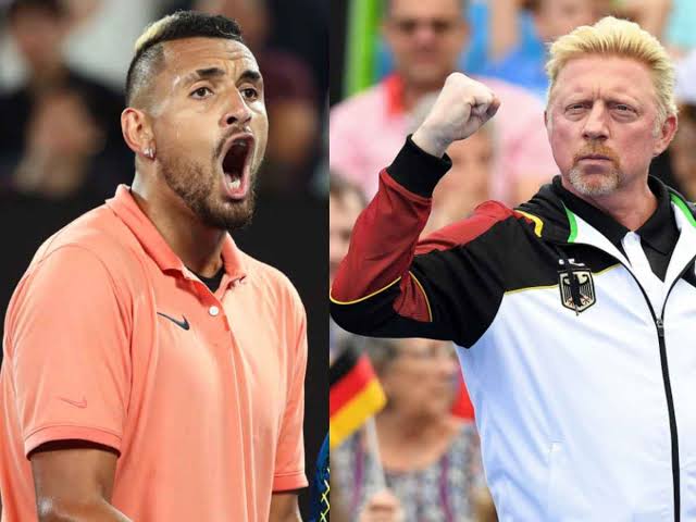 Nick Kyrgios and Boris Becker