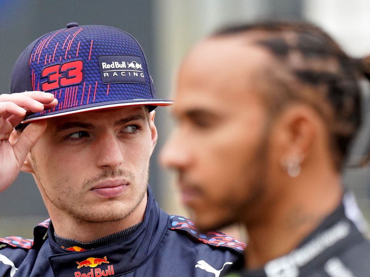 Max Verstappen and Lewis Hamilton